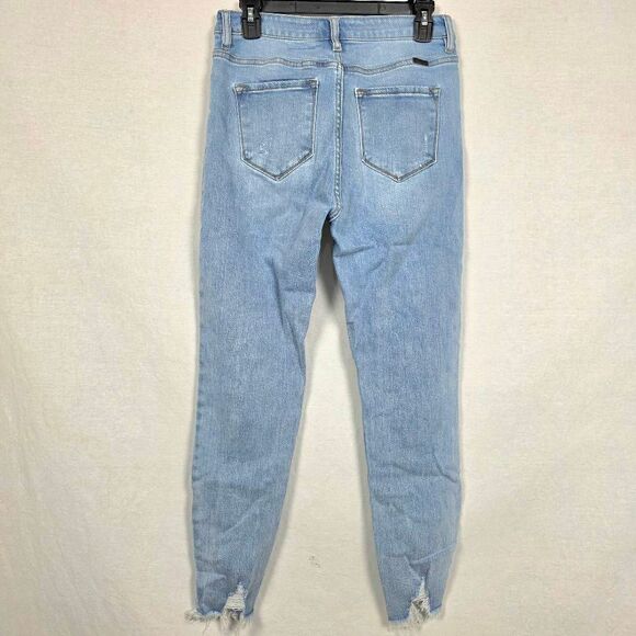 KanCan High Rise Skinny Jeans 7/27 Light Wash Distressed - Picture 12 of 13
